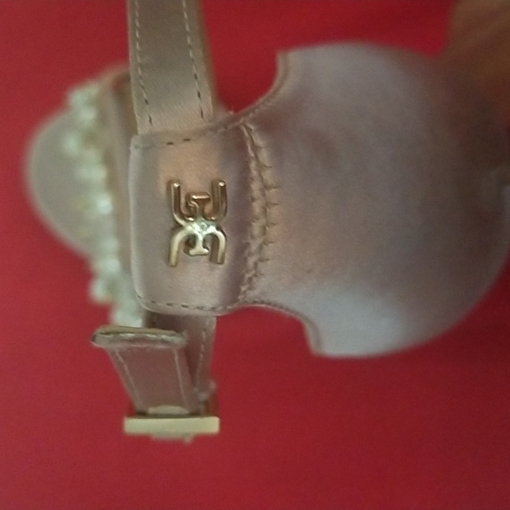 ❤❤️ Sam Edelman Dressy Heel Front Strap w-Pearl Bead - Blush Pink - Picture 8 of 9